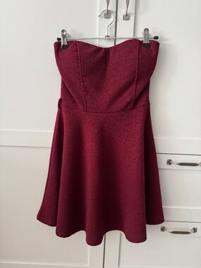 Maroon mini dress